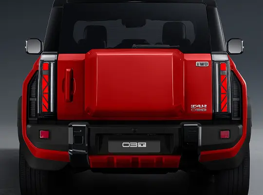 Toronto Red 03T tailgate detail