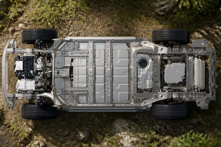 V27 REEV battery pack viewed from above
