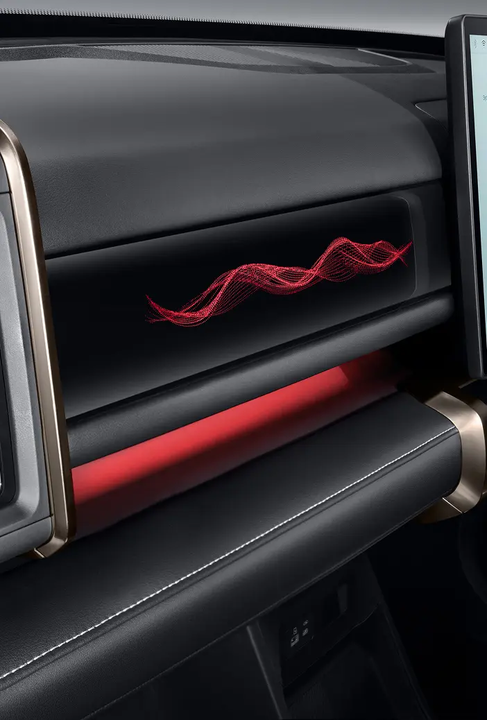 Driver focused V23 interior seating view