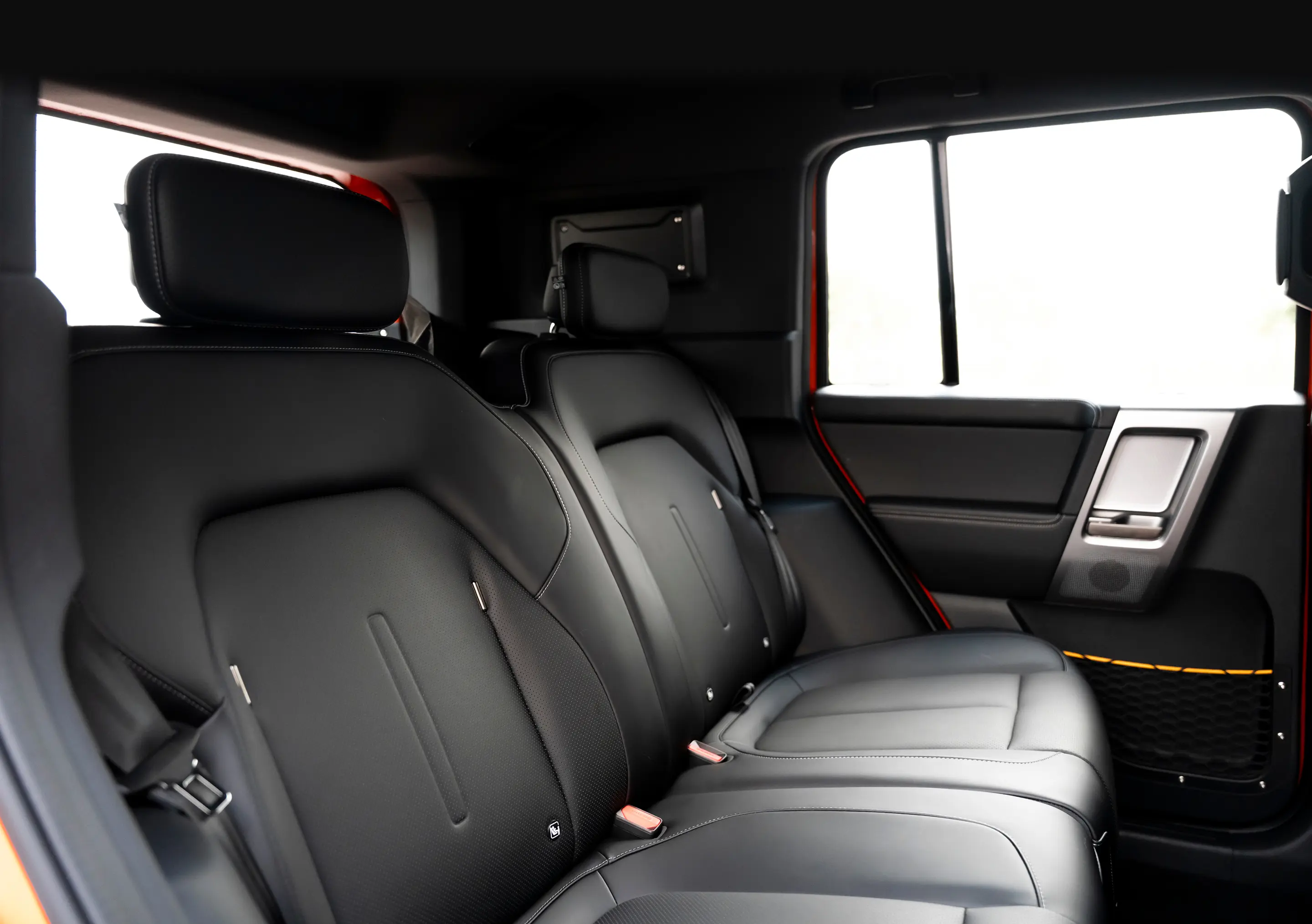 iCAUR V23 passenger interior with interactive feature highlight