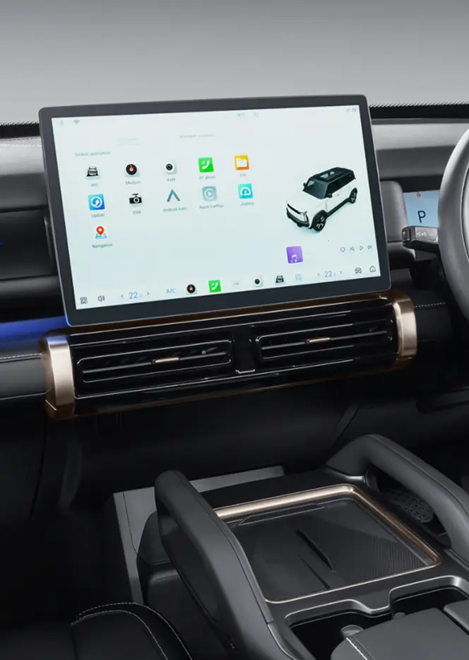 03T infotainment display and center controls